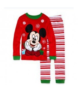 Cartoon Disney Mickey Mouse And Friends Holiday Pajamas Mickey Mouse Long Sleeve Trousers Kids' Pajamas Set