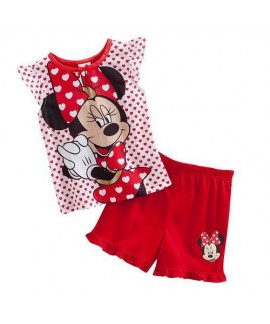 Cartoon Disney Mickey Mouse And Friends Holiday Pajamas Mickey Mouse Short Sleeve Kids' Pajamas Set