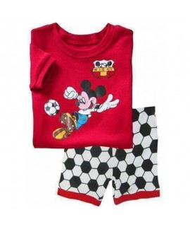 Cartoon Disney Mickey Mouse And Friends Holiday Pajamas Mickey Mouse Short Sleeve Kids' Pajamas Set