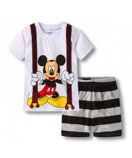 Disney Mickey Mouse And Friends Holiday Cartoon Pajamas Mickey Mouse Short Sleeve Pajamas Set