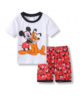 Childrens Cartoon Mickey Mouse Short Sleeve Pajamas Set Disney Mickey Mouse And Friends Holiday Pajamas