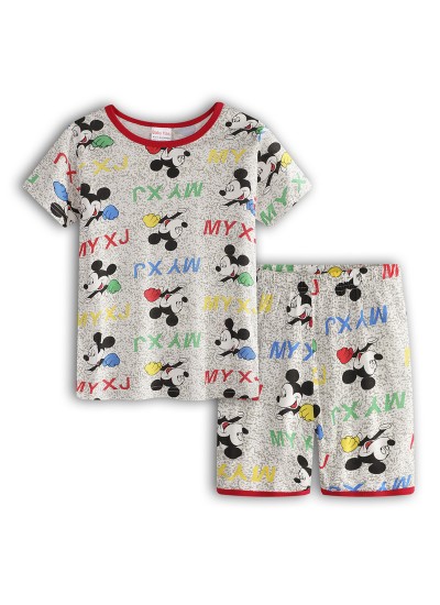 Disney Mickey Mouse And Friends Holiday Pajamas Cartoon Mickey Mouse Short Sleeve Pajamas Set