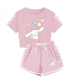 Cinnamoroll Kids' T-Shirt Shorts Pajamas Set Cinna...