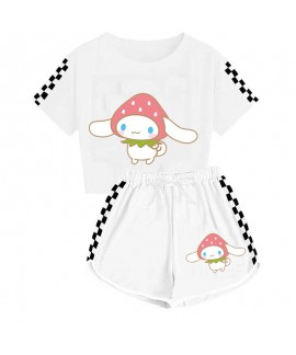 Boys' And Girls' Cinnamoroll  T-Shirt Shorts Pajam...