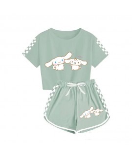 Boys' And Girls' Cinnamoroll T-Shirt Shorts Pajamas Set Cinnamoroll Print Tracksuit