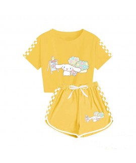 Boys' And Girls' Cinnamoroll T-Shirt Shorts Pajama...