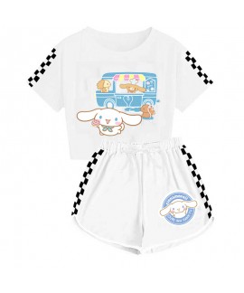 Sanrio Cinnamoroll Boys And Girls T-shirt Shorts P...