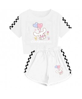 Kids' Cinnamoroll T-Shirt Shorts Pajamas Set Cinna...