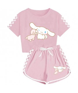 Kids' Cinnamoroll T-Shirt Shorts Pajamas Set Cinna...