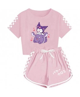 Kuromi Boys And Girls T-shirt Shorts Printed Sport...