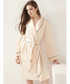 Women's summer dressing gown silky Night long Robe