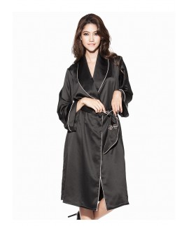 Women's summer dressing gown silky Night long Robe