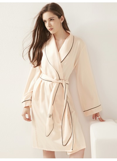 Women's summer dressing gown silky Night long Robe