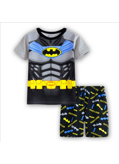 Summer Short-Sleeved Shorts Two-Piece Set Of Boys'Pajamas Batman Pyjamas, Superman Pyjamas