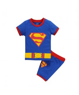 Summer Boys Short-Sleeved Shorts Two-Piece Pajamas,Batman Pyjamas, Superman Pyjamas Sets