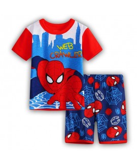 Summer Short-Sleeved Shorts Two-Piece Set Boys'Paj...