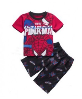 Summer Short-Sleeved Shorts Two-Piece Set Boys'Pajamas Spider-man Pyjamas