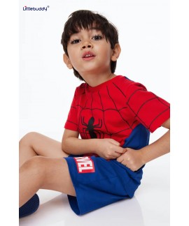 Summer Short-Sleeved Shorts Two-Piece Set Spider-m...