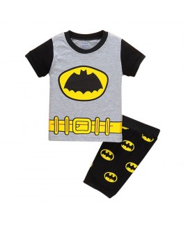 Short-Sleeved Shorts Two-Piece Batman Pyjamas Set Boys' Summer Superman Pyjamas