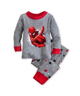 Boys Cotton Pajamas Long Sleeve Boys Children Cartoon Suit Baby Home Clothes Spider-Man Superhero Pyjama Set