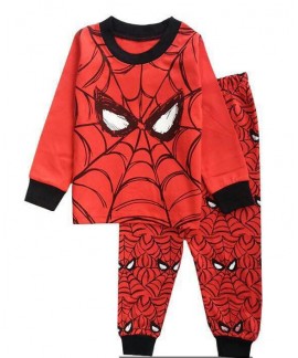 Batman Themed Pajamas Children Spider-Man Long Sleeve Boys Cartoon Pyjama Set