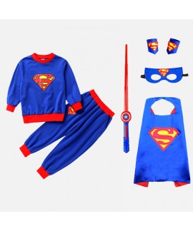 Superman Cape Clothes Halloween Children's Costume Two-piece Set