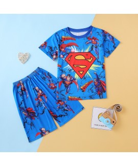 Summer Children's Marvel Pyjamas Thin Short-sleeved Shorts Superhero Boys Home Clothes Pyjamas