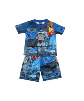 Children's Marvel Short Sleeved Pajama Set Batman Pajamas For Boys