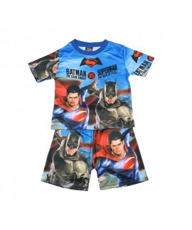 Children's Marvel Short Sleeved Pajama Set Superman Batman Pyjamas For Boys