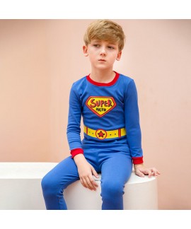 Children Pure Cotton Long-sleeved Round Neck Super...