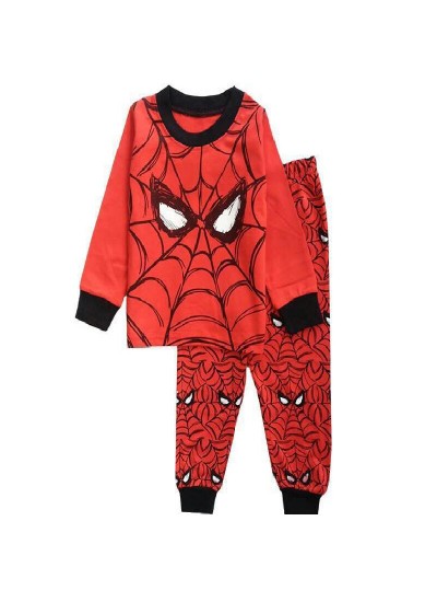 Boy's Cartoon Style Underwear Home Clothes Set Children's Superhero, Spider-man Pajamas