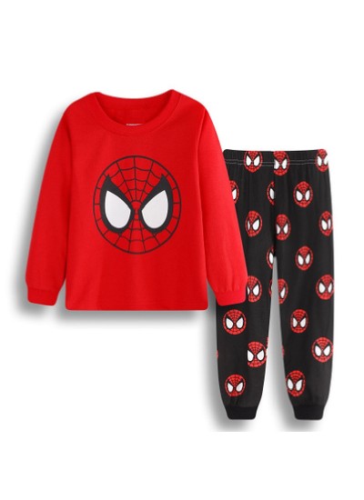 Marvel Pyjamas Baby Boy Cartoon Style Underwear Home Clothes Set Children's Superhero, Spider-man Pajamas