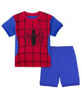 Children's Short-Sleeved Superman Pajamas Thin Boys' Iron Man Pajamas Pure Cotton Marvel Pajamas Sets