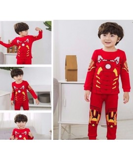 Pure Cotton Children's Clothing Iron Man Home Clothing Children's Suit Marvel Air Conditioning Pajamas Suit