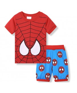 Boys' Spider-Man Short-sleeved Home Clothes Middle-aged Children Marvel Pajama Set