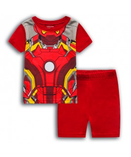 Children's Iron Man short-sleeved Home Clothes Middle-aged Children Batman Pajama Sets