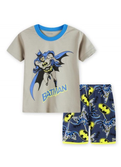Batman Pyjamas short-sleeved Home Clothes Middle-aged Children Iron Man Superman Pajama Set