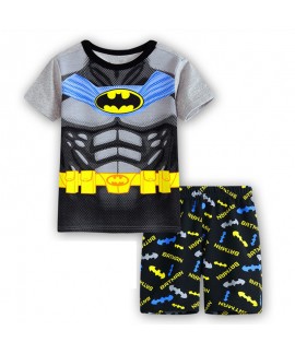 Batman Pyjamas short-sleeved Home Clothes Middle-aged Children Iron Man Superman Pajama Set