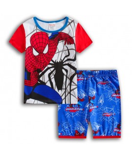 Children's Spider-Man short-sleeved Home Clothes Middle-aged Children Marvel Pyjamas Set