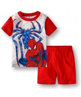 Children's Spider-Man short-sleeved Home Clothes Middle-aged Children Marvel Pyjamas Set