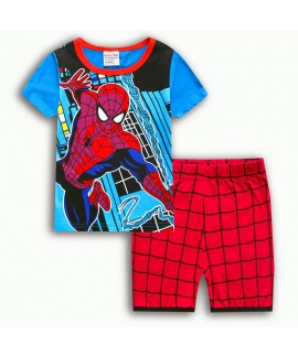 Children's Spider-Man short-sleeved Home Clothes Middle-aged Children Marvel Pyjamas Set