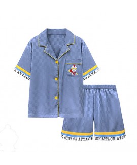 Children's Ultraman Ice Silk Pajamas for Boys Summ...