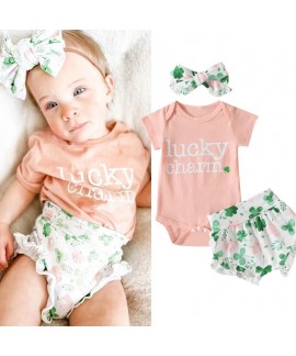 St. Patrick's Day Lucky Charm Short Sleeve Baby Gi...