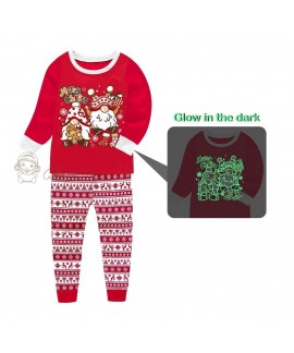 Christmas luminous children home clothes pajamas