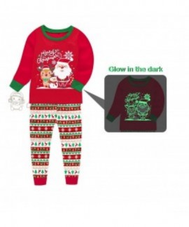 Christmas luminous children home clothes pajamas