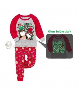 Christmas luminous children home clothes pajamas