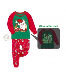 Christmas luminous children home clothes pajamas