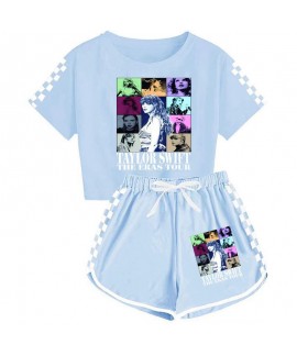 Taylor Swift Boys And Girls T-shirt And Shorts Sports Pajamas Children Taylor Swift Suit