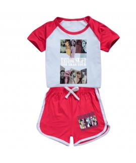 Taylor Swift 100-170 Kids Pajamas Taylor Swift T-shirt Shorts Sports Pajamas Suit