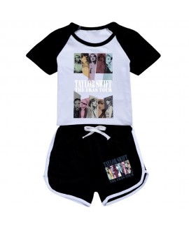 Taylor Swift 100-170 Kids Pajamas Taylor Swift T-shirt Shorts Sports Pajamas Suit